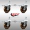 Service Caster 4 Inch SS High Temp Phenolic 1/2 Inch Threaded Stem Caster Set Total Lock Brake SCC-SSTSTTL20S414-PHSHT-121315-4 - alternate 4